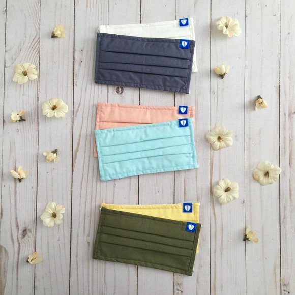 NEW! 2 PACK Cloth Face Mask - White and Peach - Picture 7 of 7